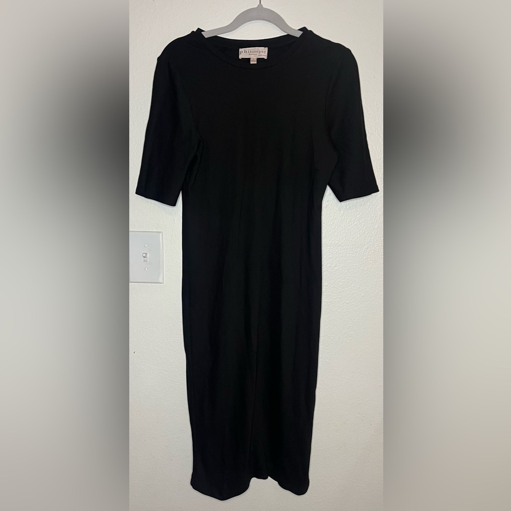 Philosophy Black Sheath Dress – Size L - Picture 1 of 5